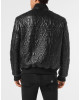 Embossed Leather Bomber Monogram