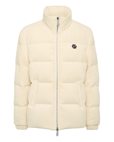 Puffer Jacket with Embroidery Plein Hotel