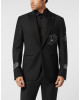 Straight Regular Fit Blazer Beers Patches