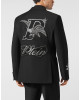 Straight Regular Fit Blazer Beers Patches