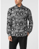 Printed Silk Shirt All Over Skull