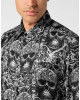 Printed Silk Shirt All Over Skull