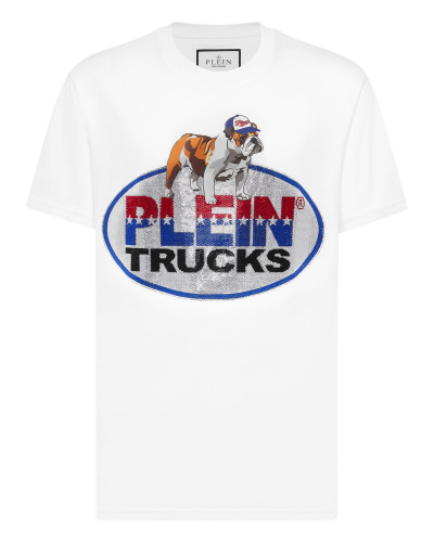 Round Neck T-Shirt Bulldog Crystal