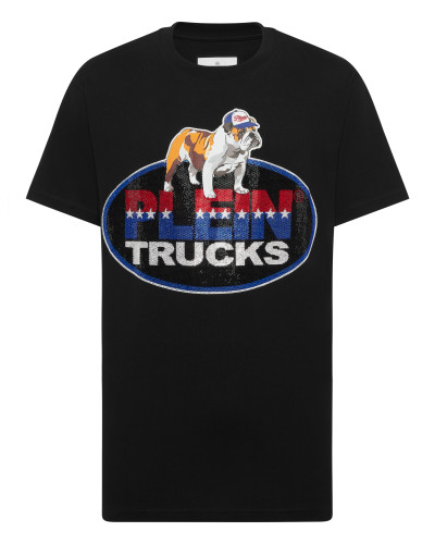 Round Neck T-Shirt Bulldog Crystal