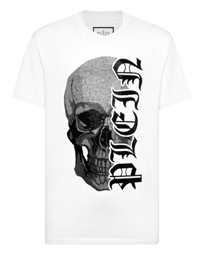 Round Neck T-Shirt Gothic Plein Stones