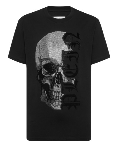 Round Neck T-Shirt Gothic Plein Stones