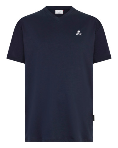 Basic V-Neck T-Shirt Skull