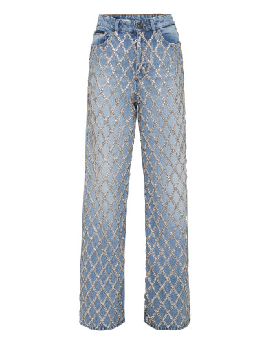 Skater Fit Jeans Crystal Net