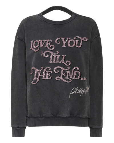 Open Back Roundneck Sweatshirt Love Plein