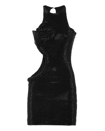 Mini Dress Snake Strass