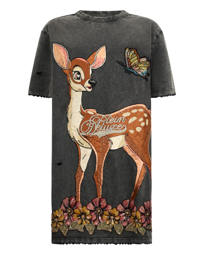 Open Back Destroyed T-Shirt Dress Fairy