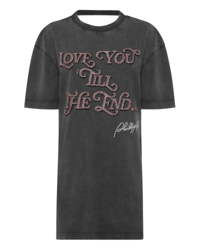 Open Back T-Shirt Dress Love Plein