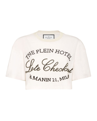 Cropped T-Shirt Late Checkout Crystal