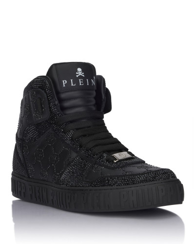 High Top Sneakers Carson Monogram Strass