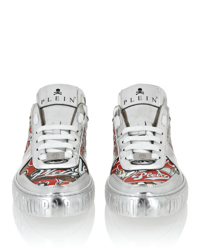 Mirror Leather Low Top Sneakers Golden Eagle