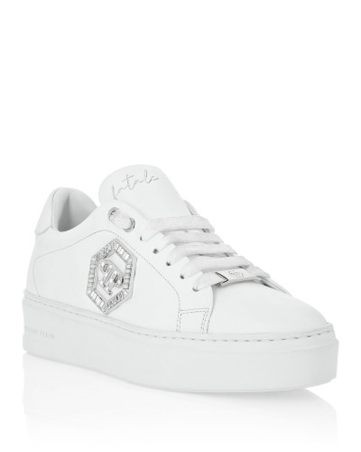 Nappa Leather Low Top Sneakers Crystal Fatale