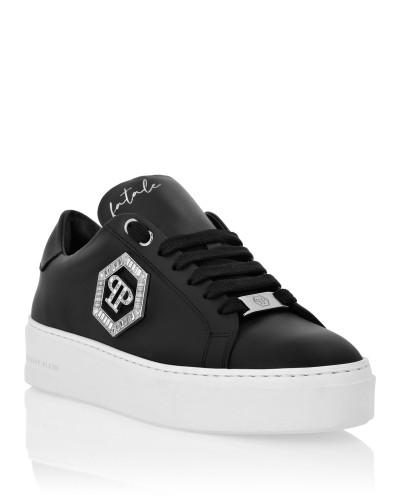 Nappa Leather Low Top Sneakers Crystal Fatale