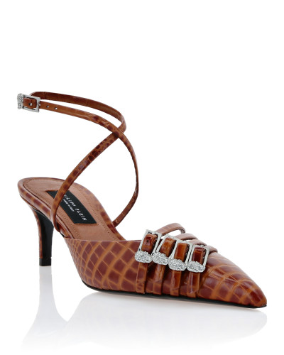 Multi-Strap Low-Heel Slingback Cocco Print