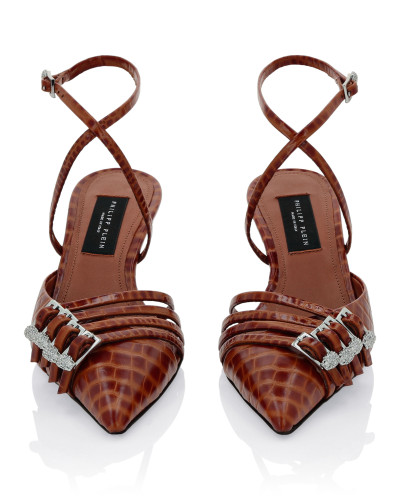 Multi-Strap Low-Heel Slingback Cocco Print