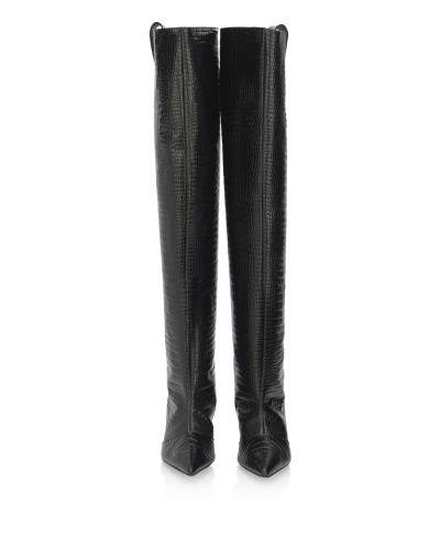 Low-Heel Overknee Boots Cocco Print