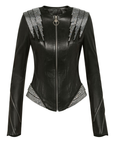 Leather Jacket Crystal
