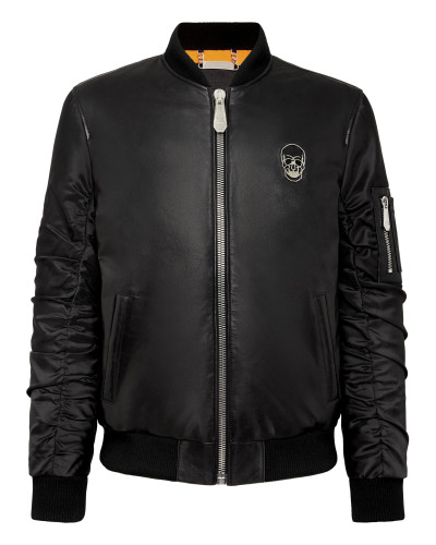 Leather Bomber Skull