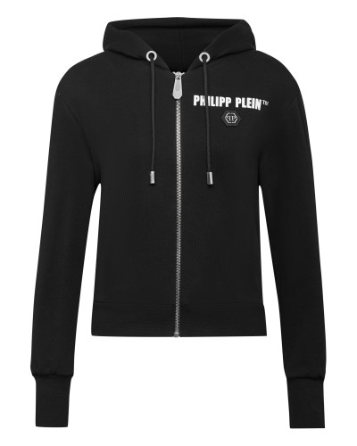 Hoodie Sweatjacket Silver Fringe