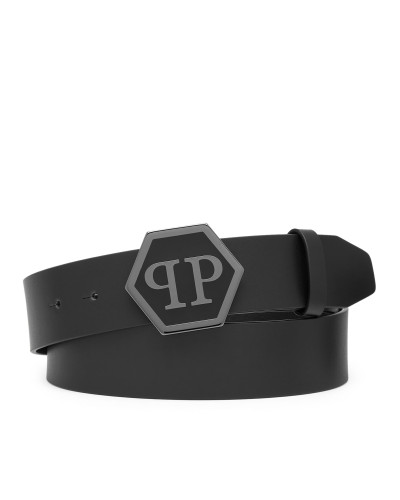 Leather Belt Hexagon