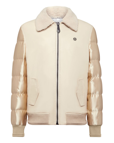 Lambskin and Nylon down Bomber Philipp Plein TM