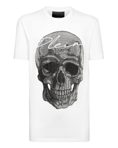 T-shirt Round Neck SS stones Skull