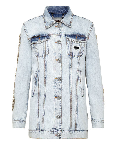 Denim Jacket Crystal Cable