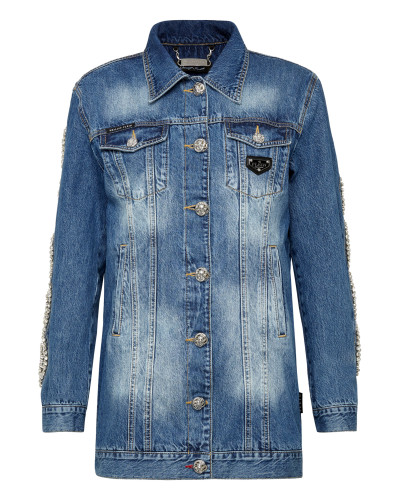Denim Jacket Crystal Cable