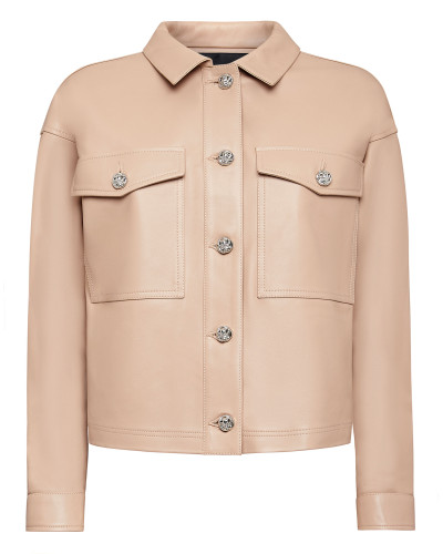 Soft Leather Shirt Crop