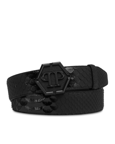 Python Leather Belt