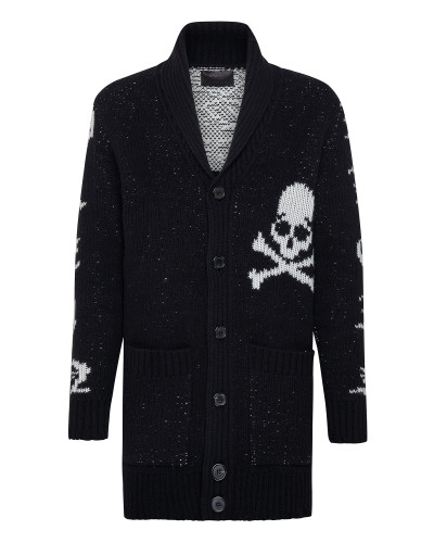 Cardigan Long Skull and Plein