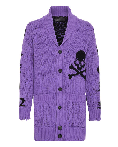 Cardigan Long Skull and Plein