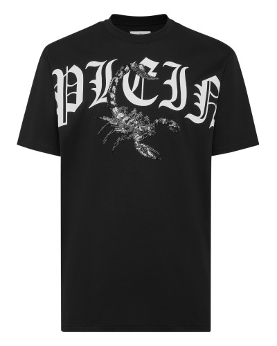 T-shirt Round Neck SS Scorpion with Crystals
