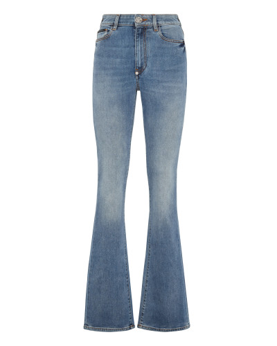 Denim High wasted flare Trousers