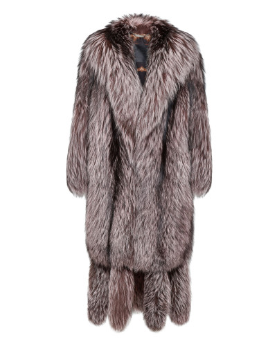 LONG SILVER FOX COAT