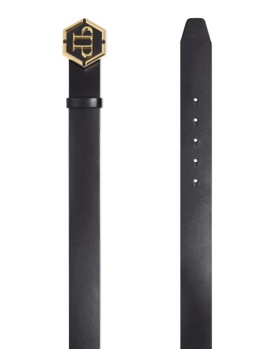 Leather Belt Hexagon