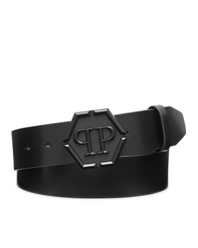 Leather Belt Hexagon
