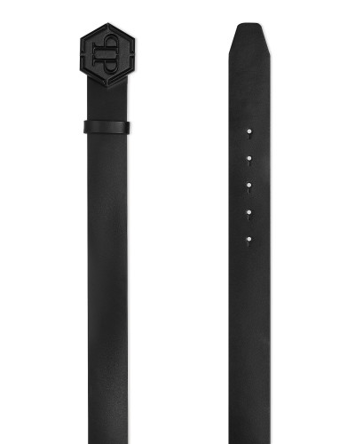 Leather Belt Hexagon