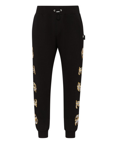 Satin Jogging Trousers Paisley Gothic Plein