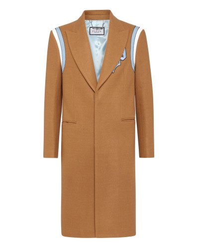 Wool Long Coat Gothic Plein