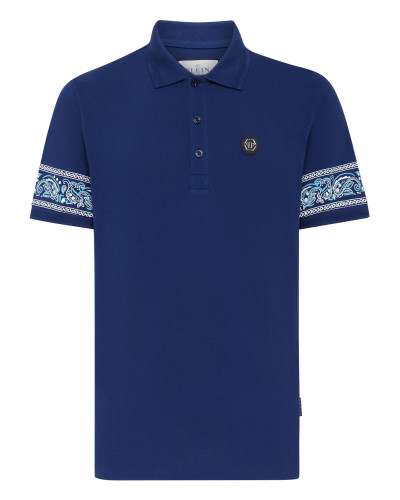 Slim Fit Piquet Polo Shirt SS Paisley Bandana
