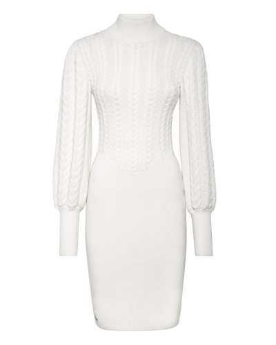 Wool Turtleneck Dress LS