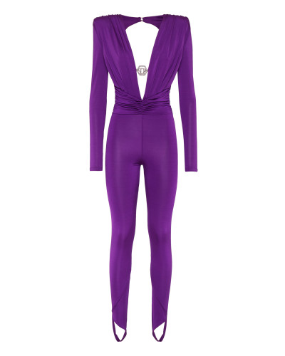 Shoulder Padded Jumpsuit