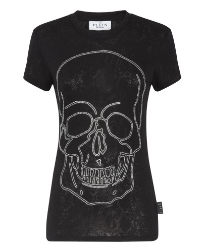 T-shirt Round Neck Sexy Pure Fit Skull