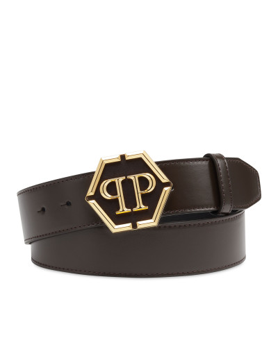 Leather Belt Hexagon