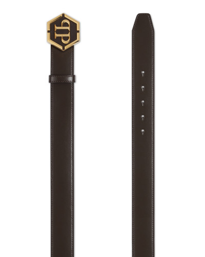 Leather Belt Hexagon